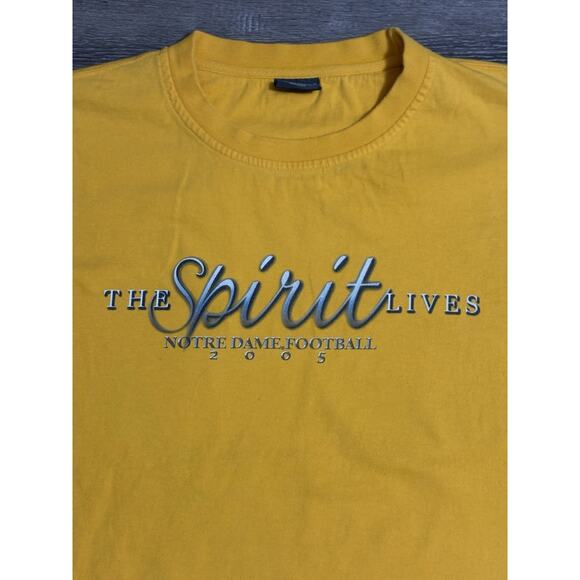 2005 Vintage Pro Edge Notre Dame Football Graphic Logo Shirt Y2K College Mens XL - Picture 2 of 10